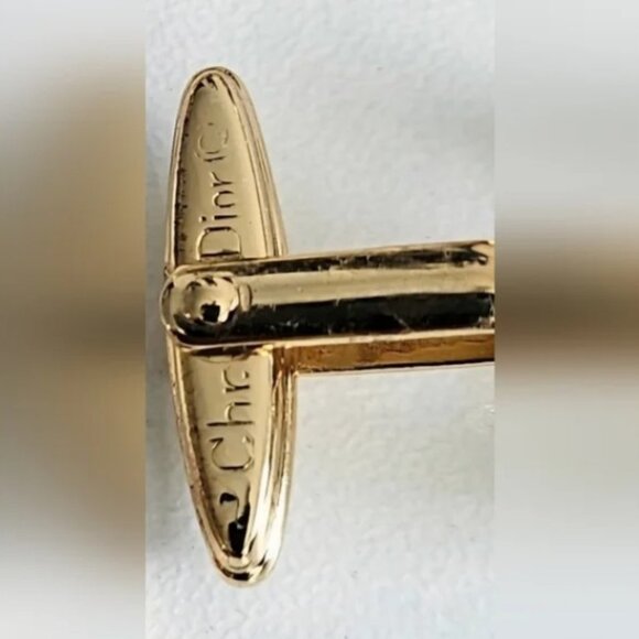 Christian Dior Vintage 1980sCD Logo Interlocking Cufflinks - Picture 5 of 5